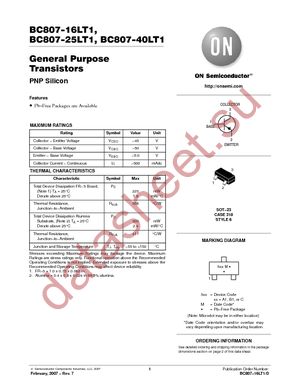 BC807-40LT1 datasheet  